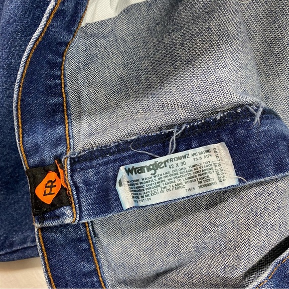 Wrangler 13 Original FR Jeans HRC2  2112 Flame Resistant Straight 42-30 … - Picture 5 of 12